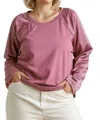 Umgee Star Layered Mesh Sleeve Top In Berry In Pink