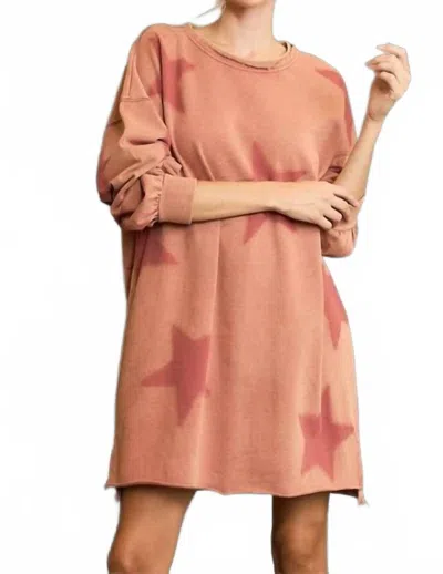 Umgee Starry Dress In Rosewood In Orange