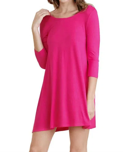 Umgee Strappy Back Detail Dress In Fuchsia In Pink