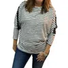 Umgee Stripe Top In Navy