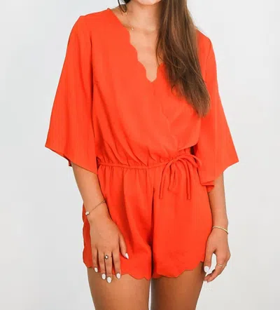 Umgee Sun & Waves Romper In Red