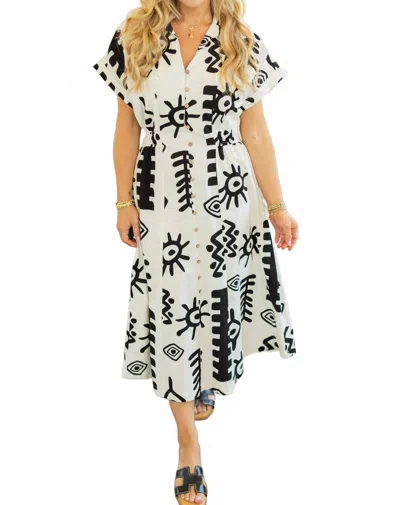 Umgee Sunny Midi Dress In Cream In White