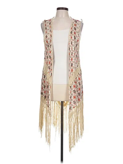 Pre-owned Umgee Sweater Vest In Ivory