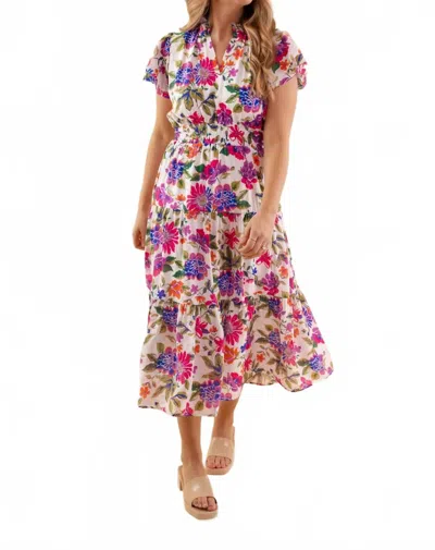 Umgee Sweet Bloom Soiree Dress In Daffodil In Multi