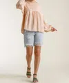 Umgee Found Out About You Blouse In Soft Clay In Multi
