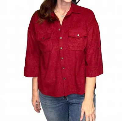 Umgee Tahoe Collared Shirt In Red