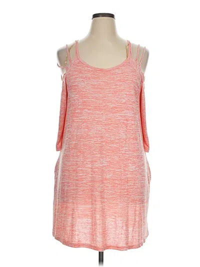 Pre-owned Umgee Tank Top Orange Cold Shoulder Neckline Tops