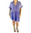 Umgee Tessa Mineral Washed Tiered Dress In Purple In Purple
