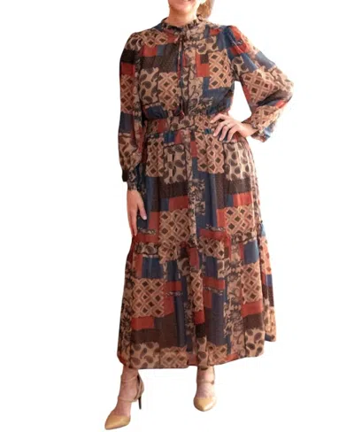 Umgee The Paisley Patch Dress In Multi Color