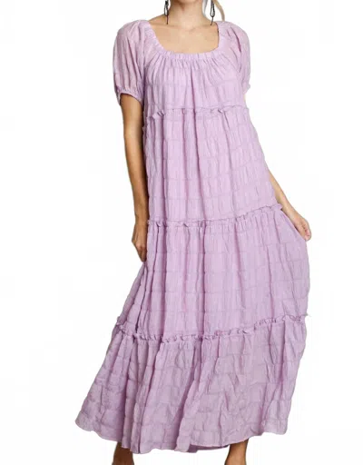 Umgee Tiered Maxi Dress In Lavender