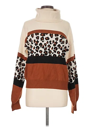 Pre-owned Umgee Turtleneck Sweater In Brown