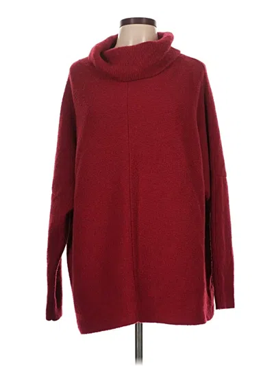 Pre-owned Umgee Turtleneck Sweater In Burgundy