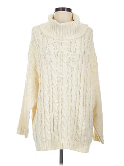 Pre-owned Umgee Turtleneck Sweater In Ivory