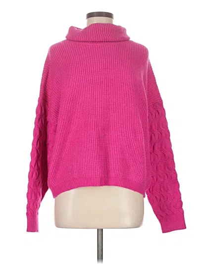 Pre-owned Umgee Turtleneck Sweater In Pink