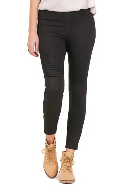Umgee Washed Moto Jegging In Black