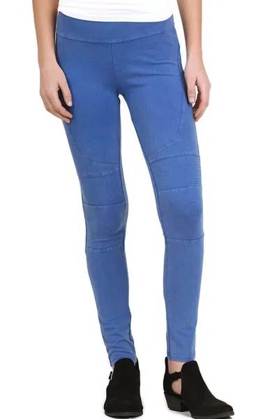 Umgee Washed Moto Jeggings In Blue