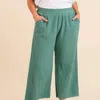 UMGEE WIDE LEG PANTS WITH FRAY