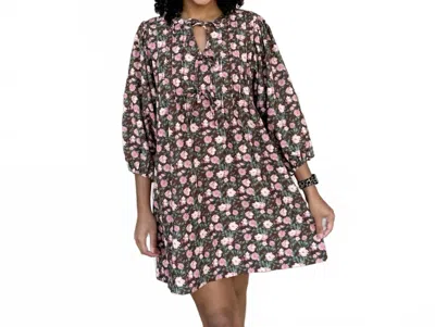 Umgee Women's Autumn Charm Dress In Brown In Multi