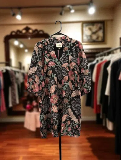 Umgee Women's Floral Dress In Black In Multi