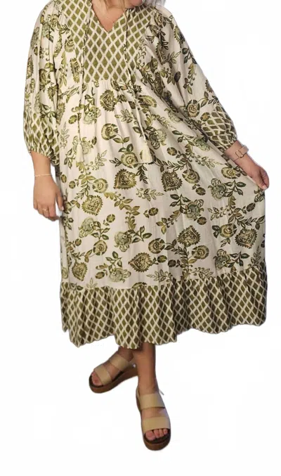 Umgee Women's Lorelei Maxi Dress In Multi In Green