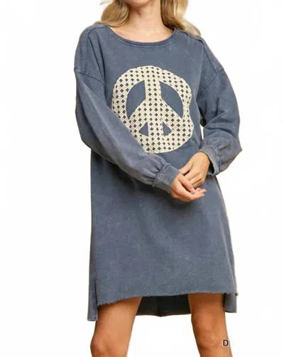 Umgee Women's Peaceful And Pretty Dress In Blue
