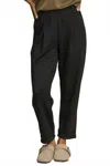 Umgee Women's Slim Knit Cuffed Pants In Black In Black
