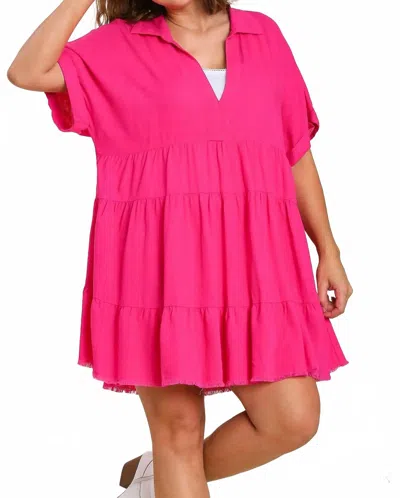 Umgee Women's Sunny Breeze Dress In Hot Pink