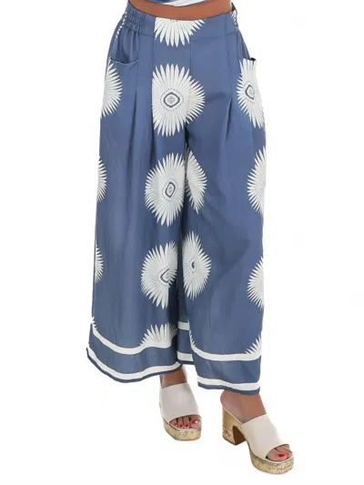 Umgee Women's Weekend Gallery Wide Leg Pants In Denim Blue