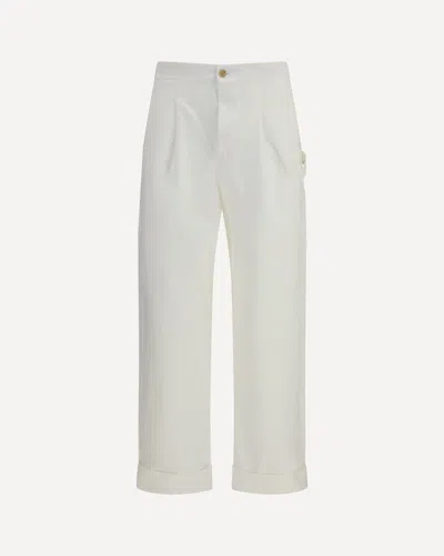 Umit Benan Cotton Carpenter Pants In White