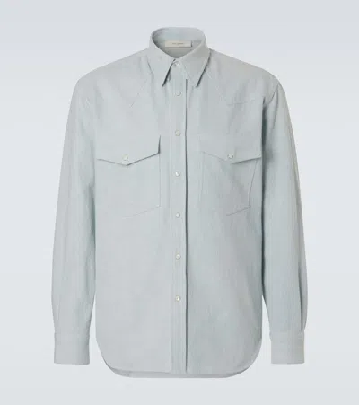 Umit Benan Cotton Shirt In Gray