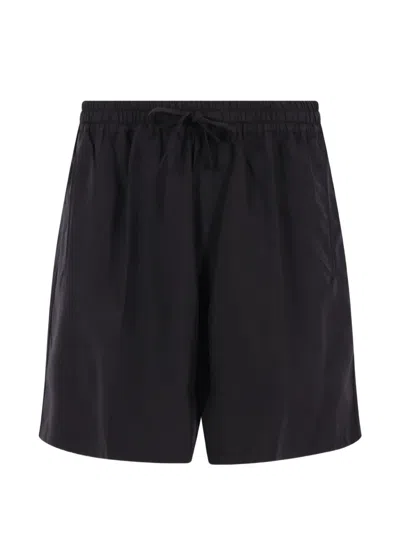 Umit Benan Drawstring Pocketed Deck Shorts In Black