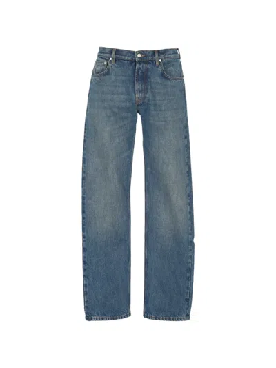 Umit Benan Faded Straight-leg Jeans In Blue