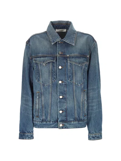 Umit Benan Faded-effect Denim Jacket In Blue