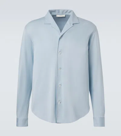 Umit Benan Franco Silk Shirt In Blue