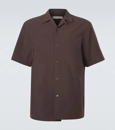 Umit Benan Havana Silk-blend Bowling Shirt In Brown