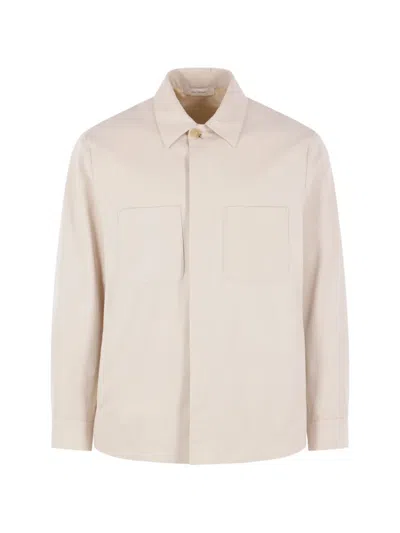 Umit Benan Jerome Patch-pocket Twill-pocket Overshirt In White