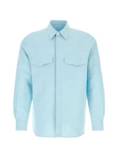 Umit Benan Jonah Flap-pocket Overshirt In Blue