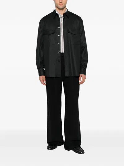Umit Benan Jonah Flap-pocket Shirt In Black
