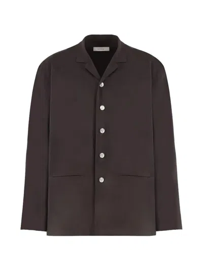 Umit Benan Julian Box-pleat Shirt Jacket In Brown