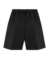 Umit Benan Julian Shorts In Linen And Silk In Black