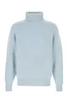 Umit Benan Light-blue Cashmere Sweater In Multi