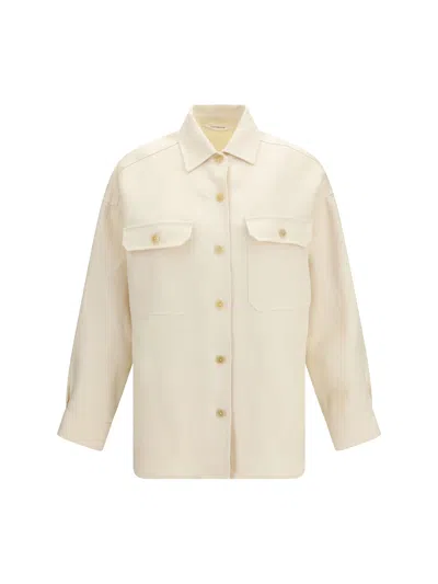 Umit Benan Linen Luisa Overshirt In Neutral