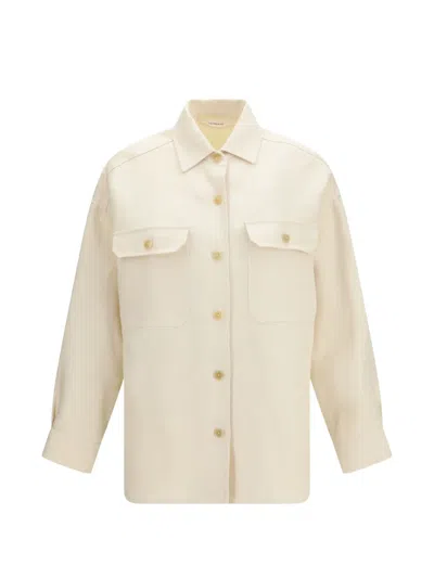 Umit Benan Linen Luisa Overshirt In Neutral