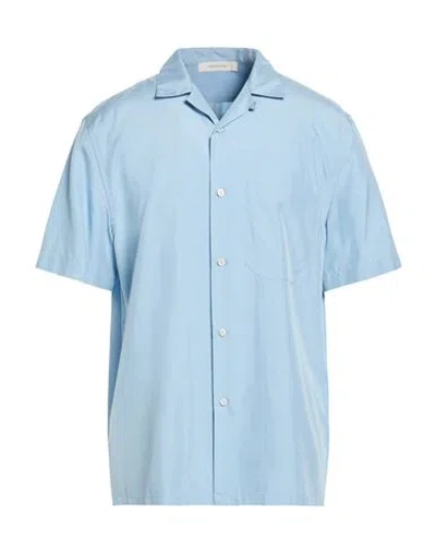 Umit Benan Man Shirt Light Blue Size 42 Silk