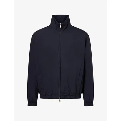 Umit Benan Mens Phil Reversible Silk Jacket Dark Navy