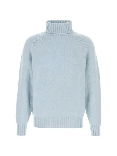 Umit Benan Milano Roll-neck Cashmere Sweater In Blue