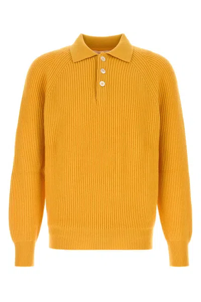 Umit Benan Pastel Cashmere Diana Polo Shirt In Yellow
