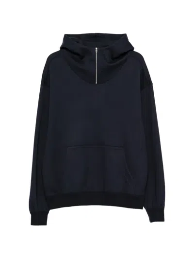 Umit Benan Quarter-zip Hoodie In Blue