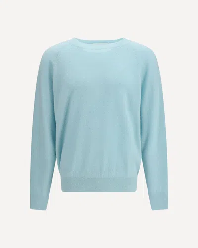 Umit Benan Ralph Crewneck Sweater In Silk And Cashmere In Blue