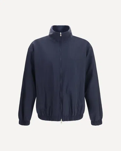 Umit Benan Reversible Silk And Polyurethane Jacket In Blue